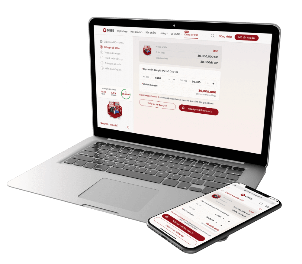 Chứng khoán DNSE chào bán cổ phiếu IPO 100% online