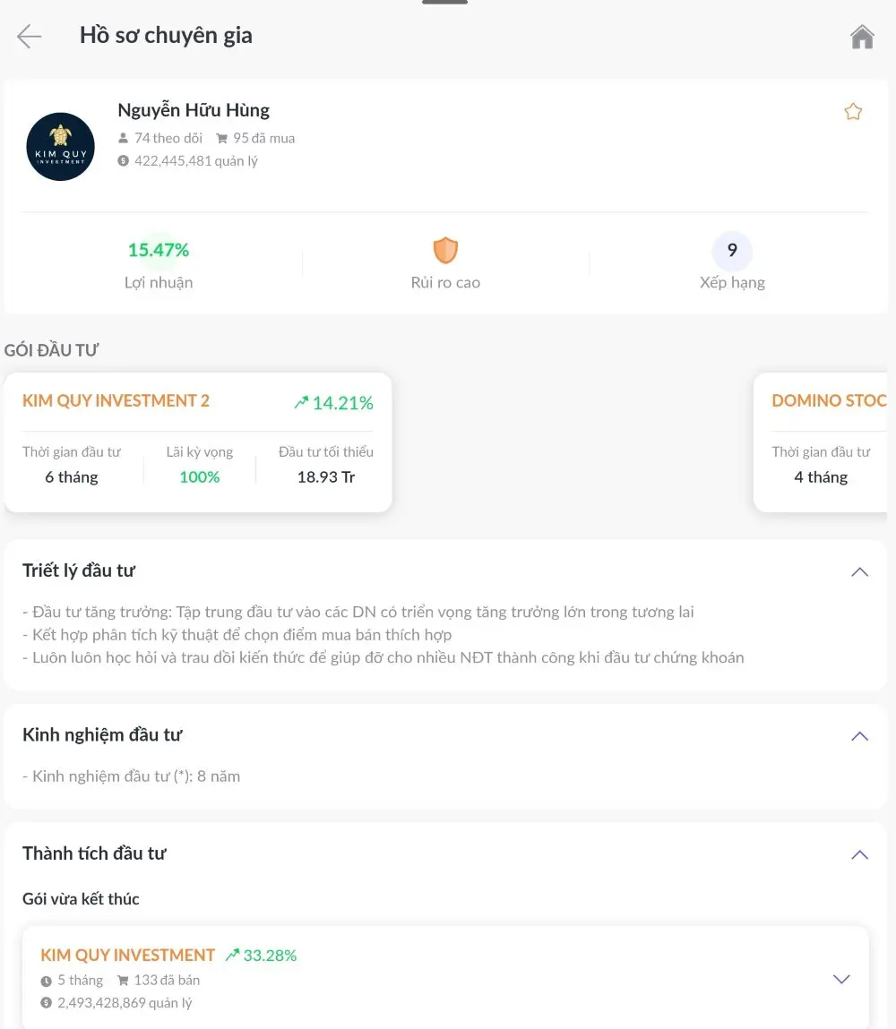 Kỷ luật trong đầu tư là yếu tố tiên quyết tạo nên Gói Kim Quy Investment 1