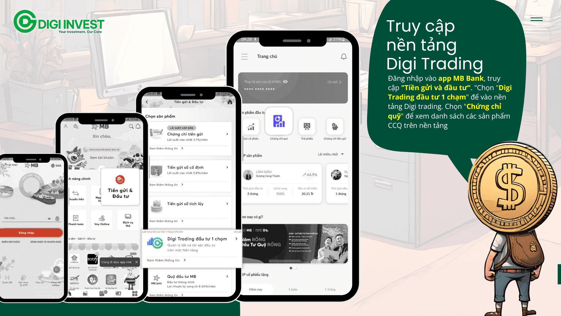 Khách hàng sử dụng chứng chỉ quỹ Digi Fund trên nền tảng Digi Trading