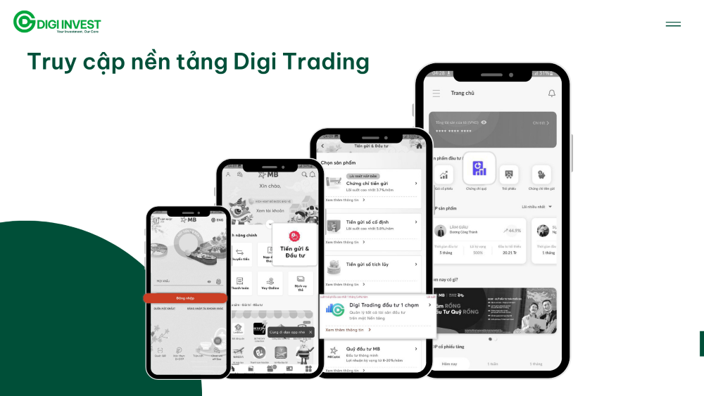 Truy cập nền tảng Digi Trading trên ứng dụng MB Bank