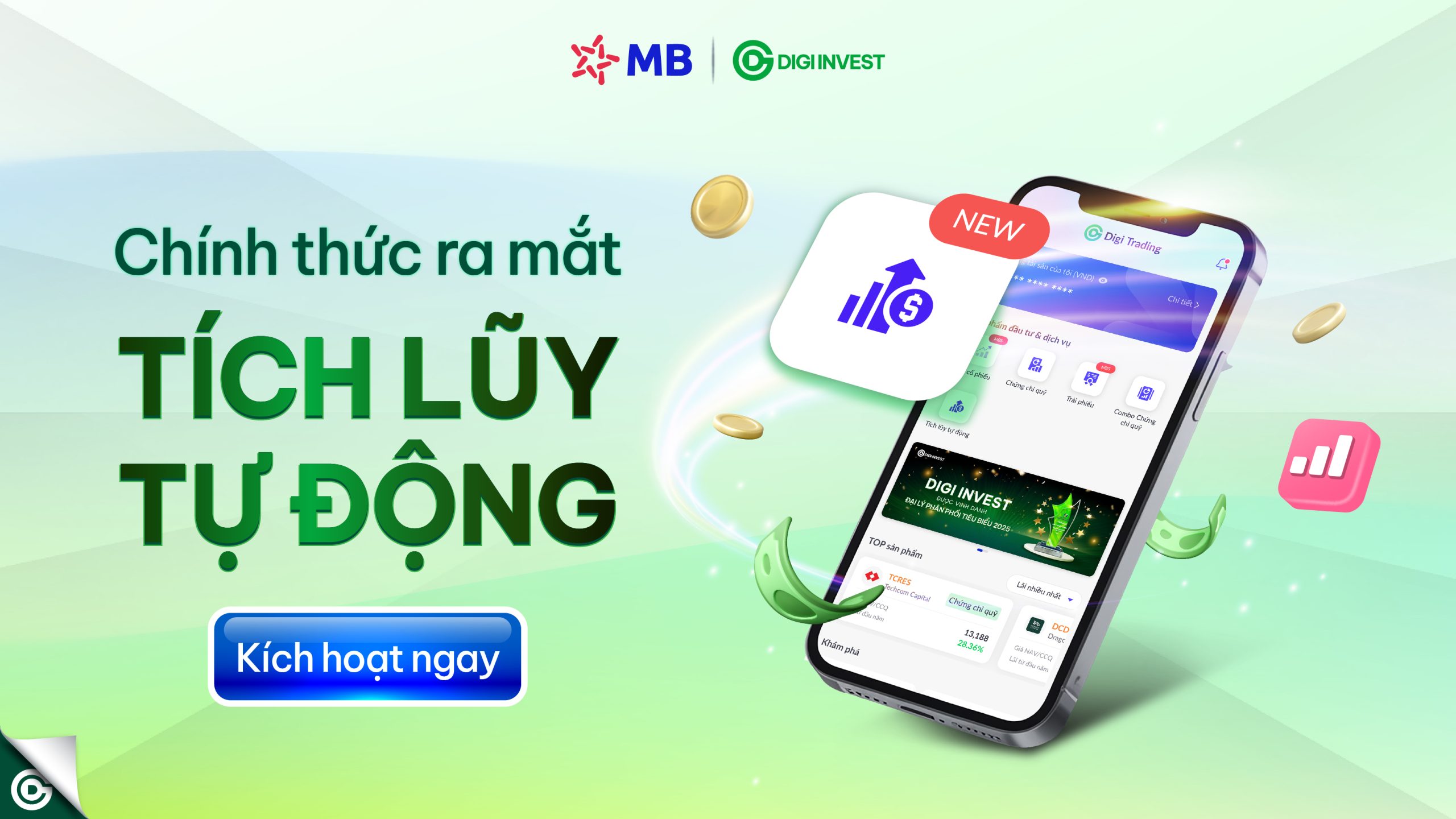 Digi Invest ra mắt Tích Lũy Tự Động